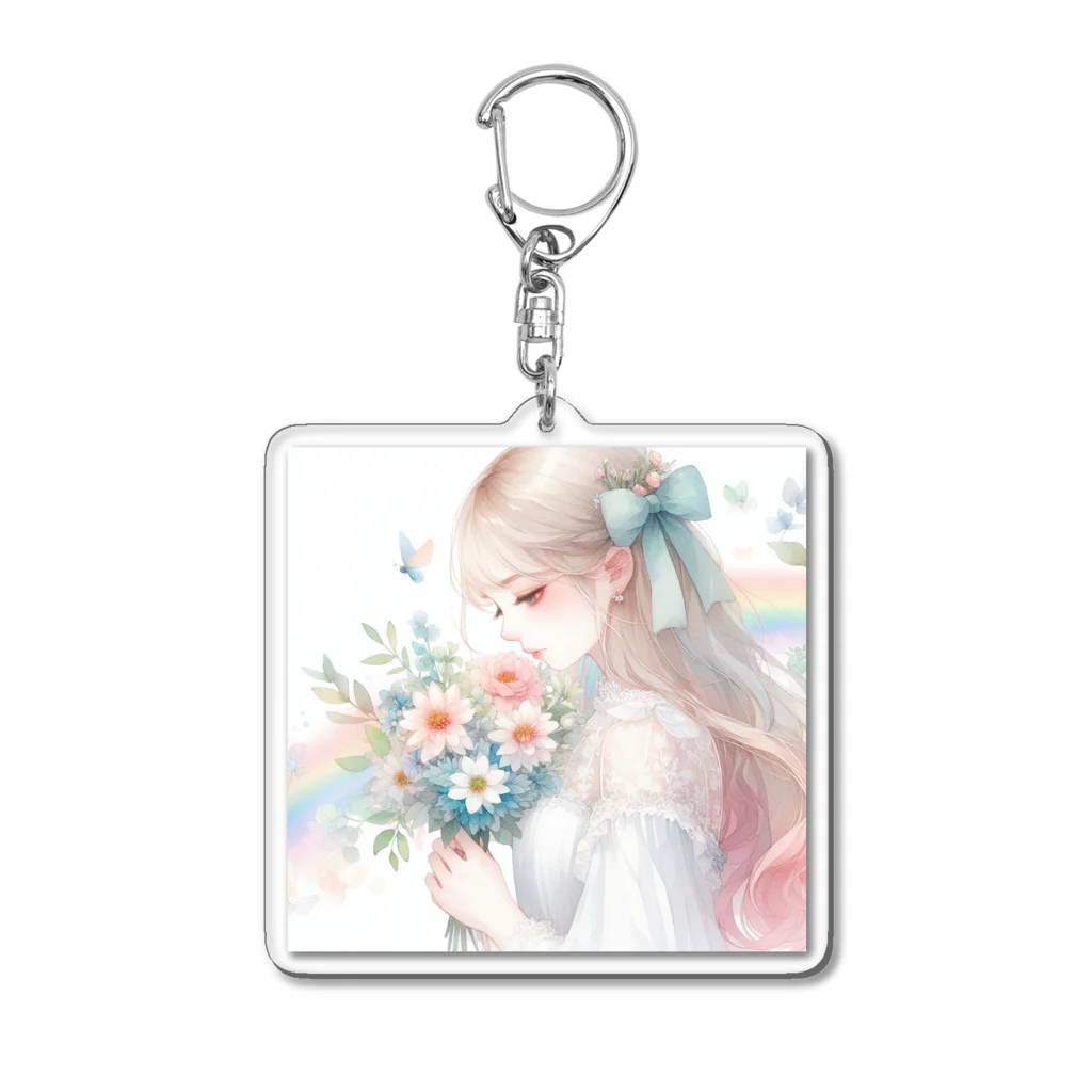 終わらない夢🌈のあなたを想う少女✨ Acrylic Key Chain