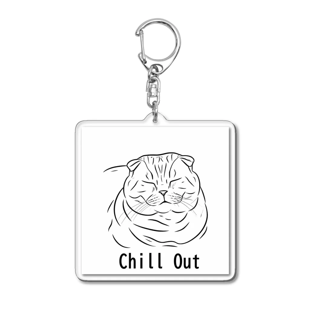 nakomamaのまったり猫 Acrylic Key Chain