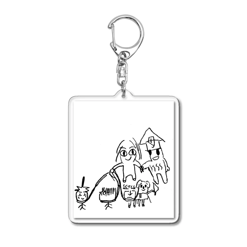 Finの競馬好きのFinの絵 Acrylic Key Chain