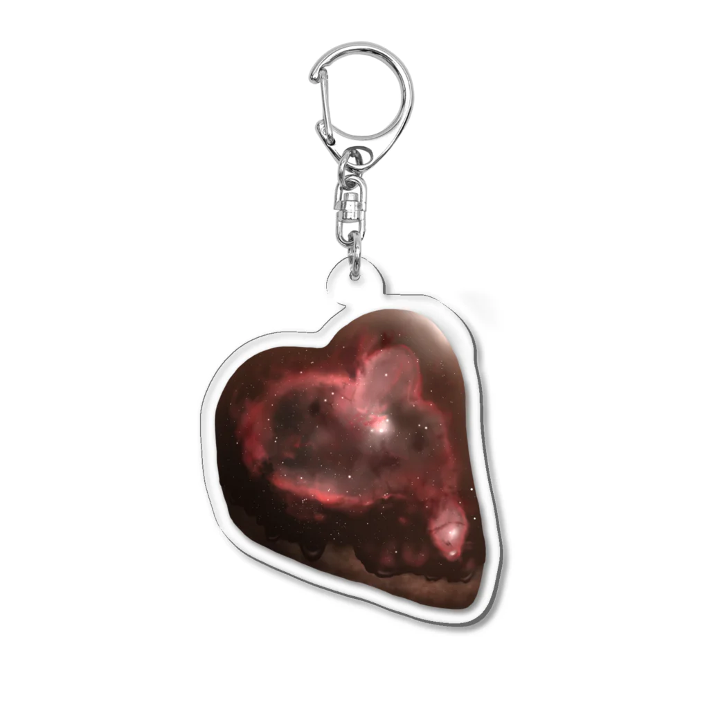 おもちのぷらねたりうむのThe Heart nebula cake Acrylic Key Chain