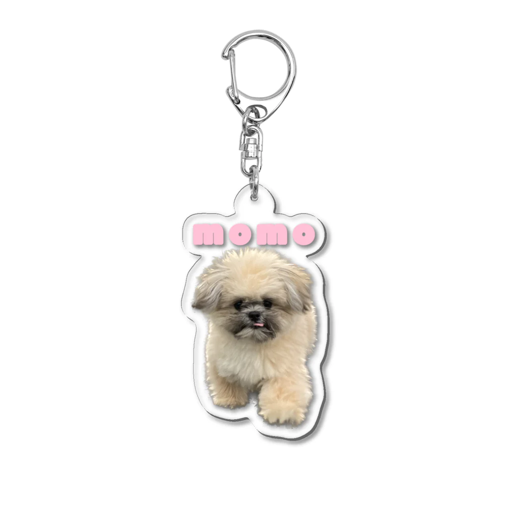 モモのぺろモモ Acrylic Key Chain