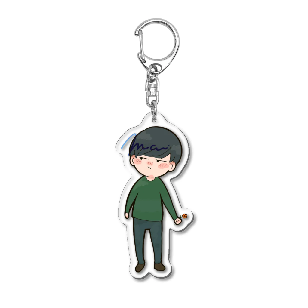 疲れ切った社会人のおそろいで使ってほしい男の子 Acrylic Key Chain