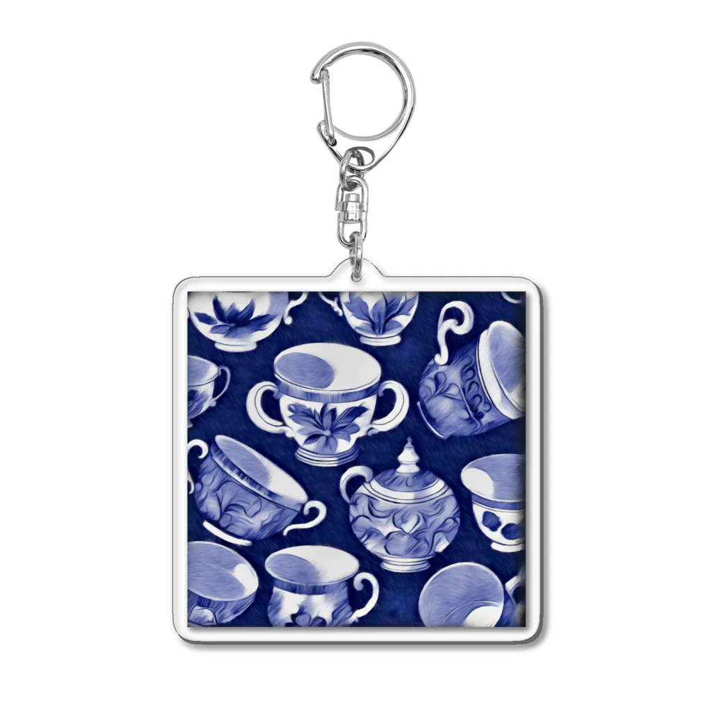 (っ◔◡◔)っ ♥ Le Petit Trésor ♥の花の詩カップ(The Flower Poetry Cup) Acrylic Key Chain