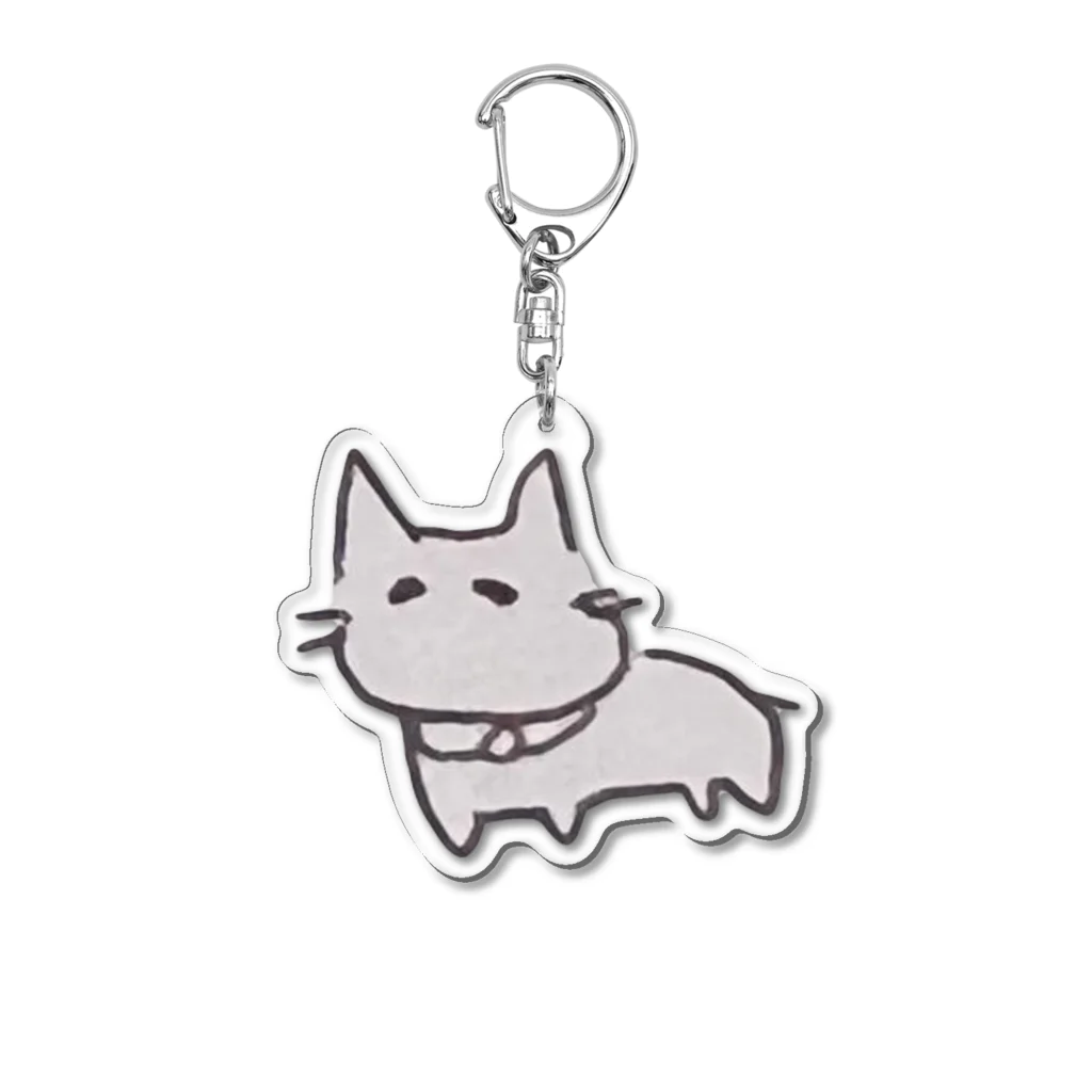 イソギンチャクのクマノミのねむいねこ Acrylic Key Chain