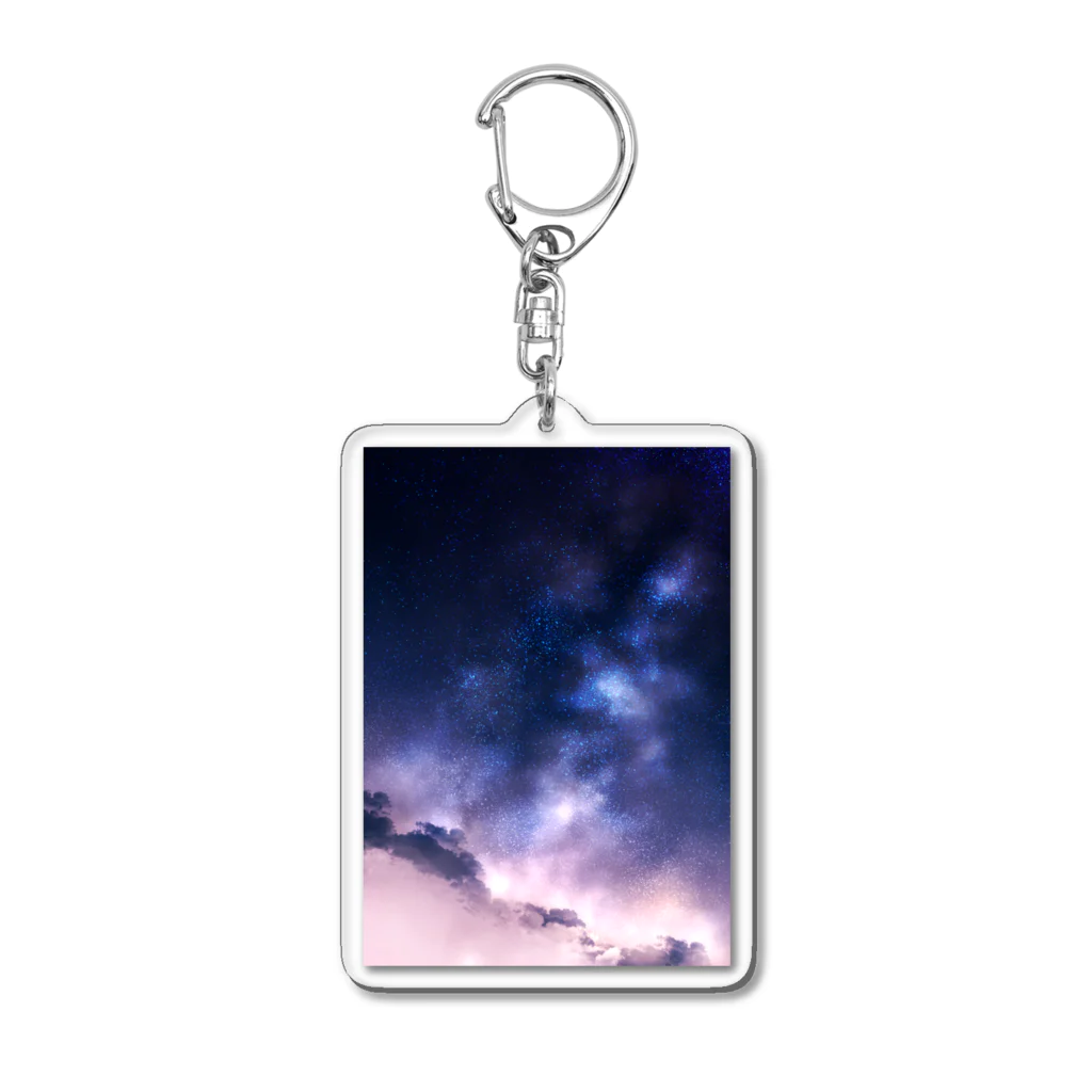 Amanekoの夜空プリント Acrylic Key Chain