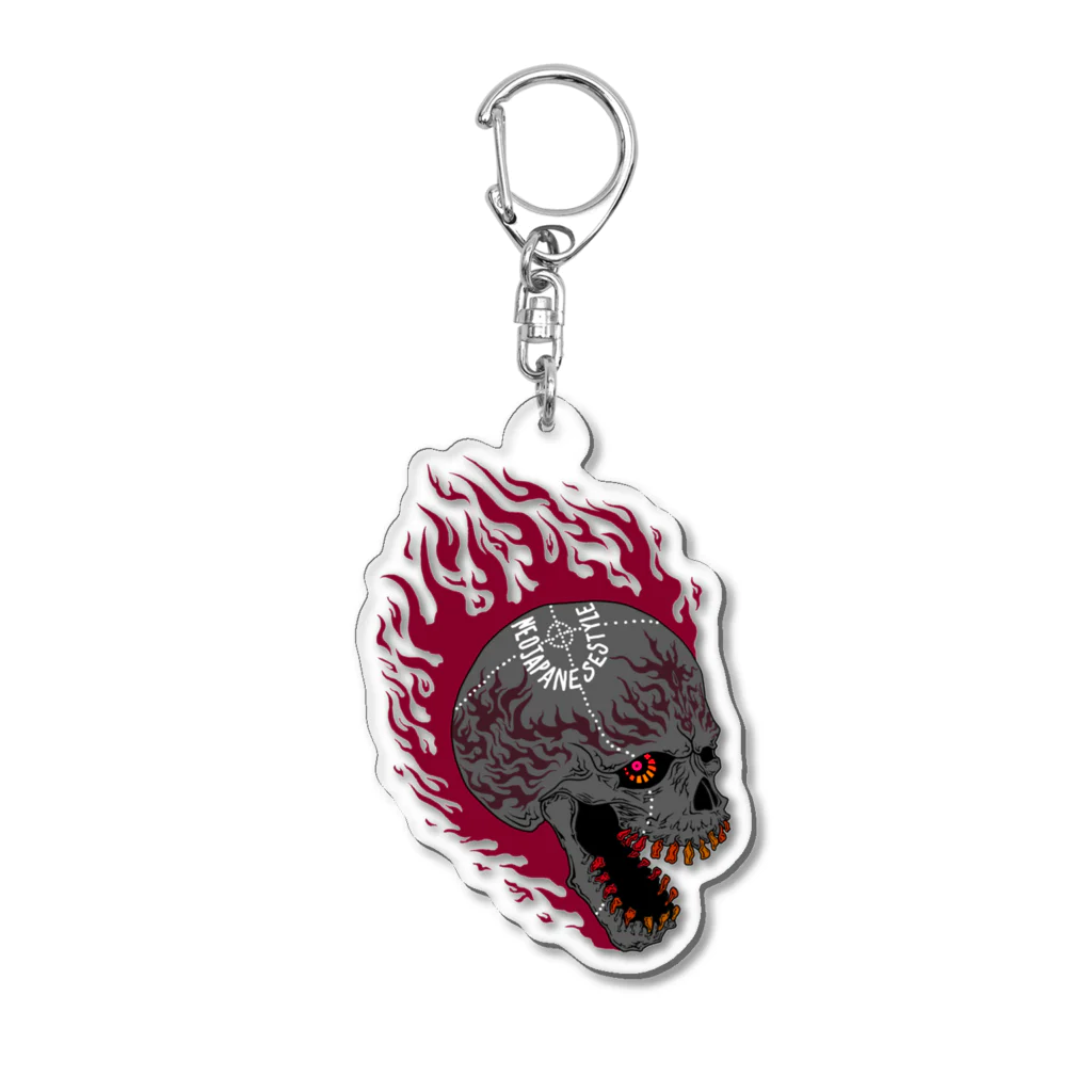 NEOJAPANESESTYLE                               のfireskull Acrylic Key Chain