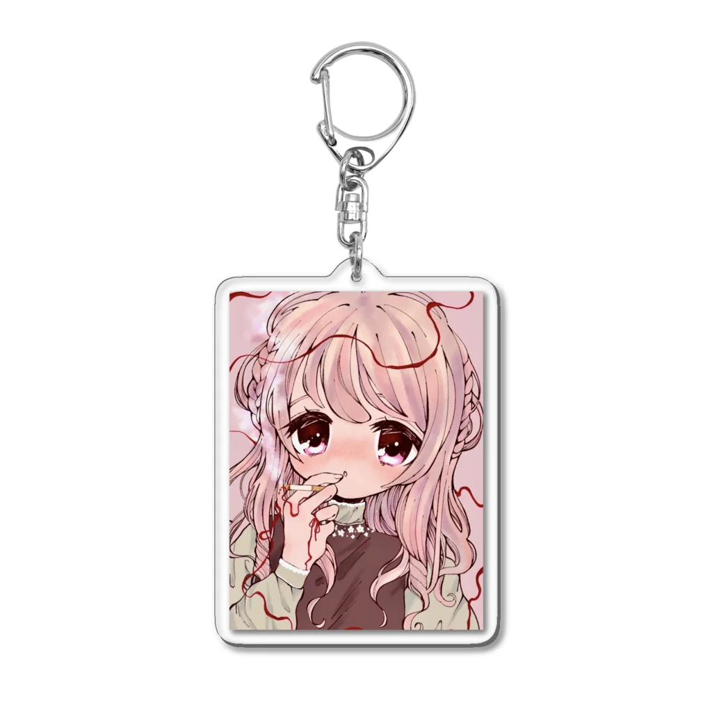 鈴蘭スミレのたばこちゃん Acrylic Key Chain