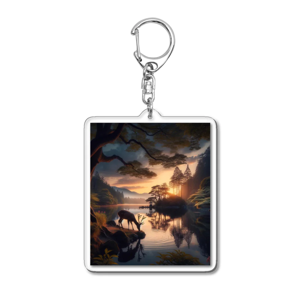 NovAiTen_shopの湖畔の鹿 Acrylic Key Chain