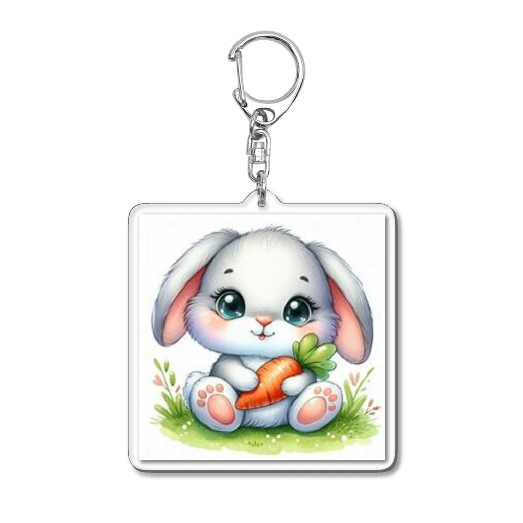 ぷっくりショップのうさかわいい Acrylic Key Chain