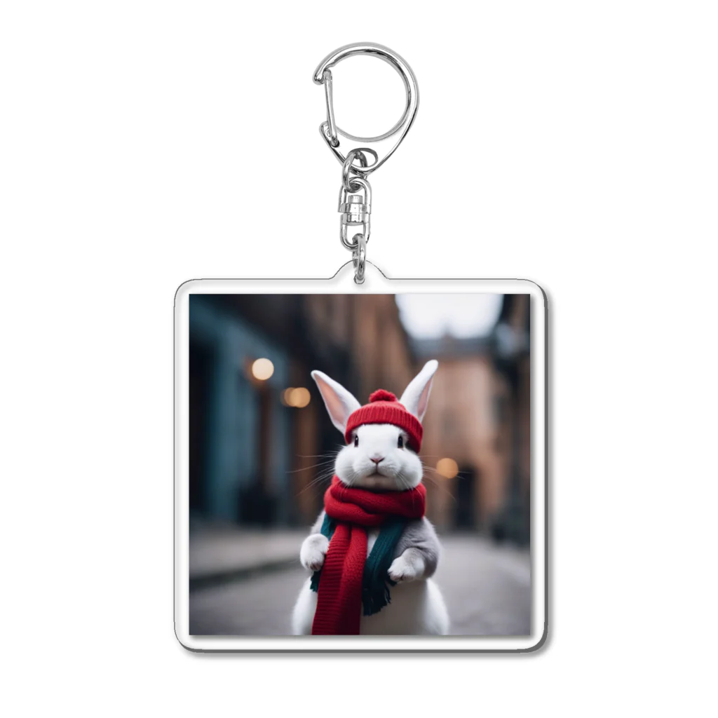 MINIMINI0405の街うさぎ Acrylic Key Chain