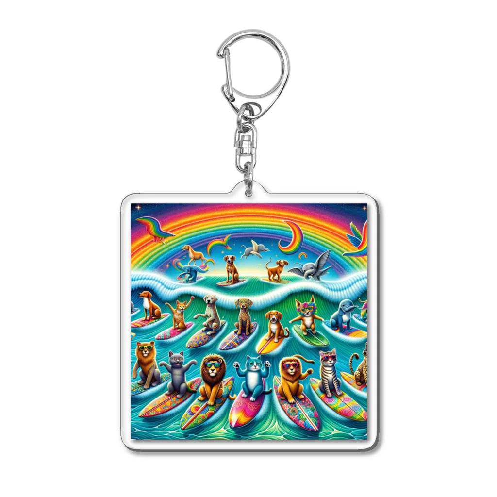 assorted goodsの賑やかサーフィン🏝️ Acrylic Key Chain