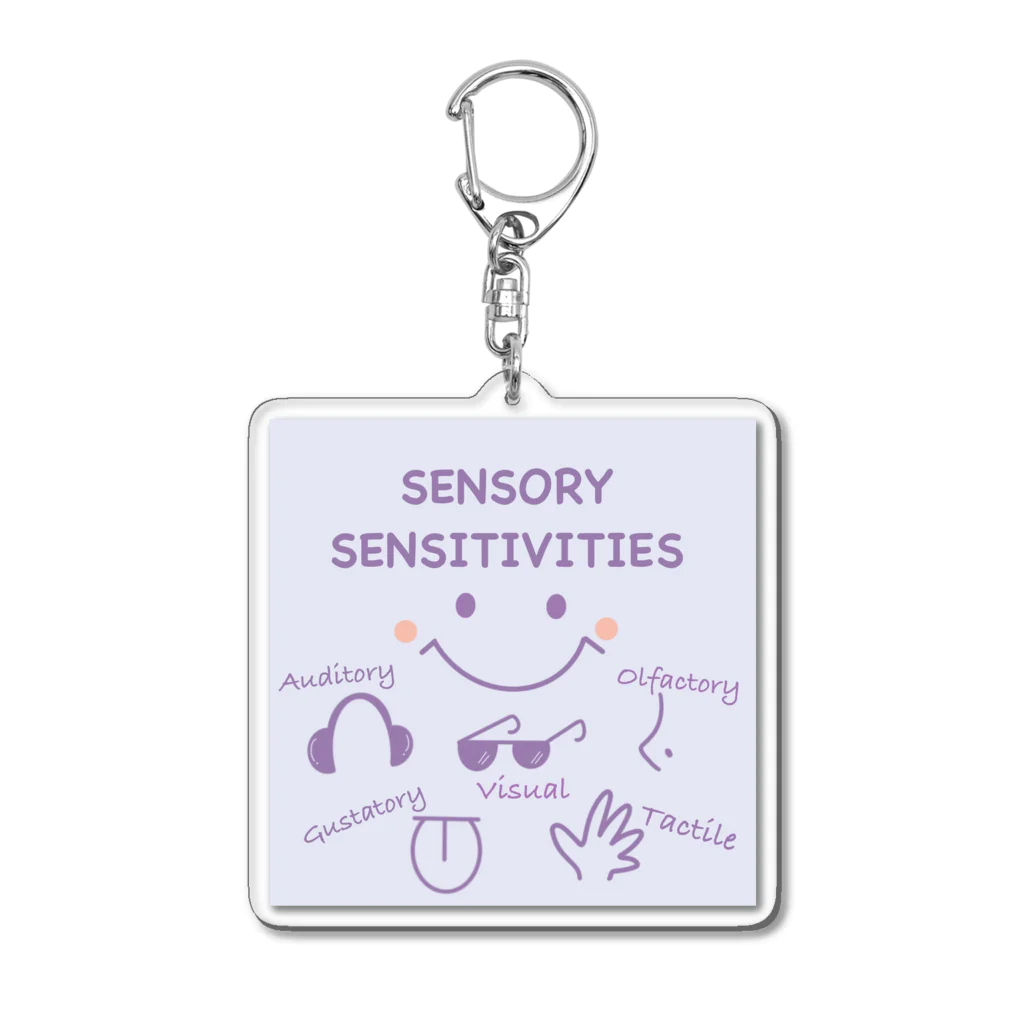 Ally DesignのSensory Sensitivities Keychain (感覚過敏キーホルダー：英語版) Acrylic Key Chain