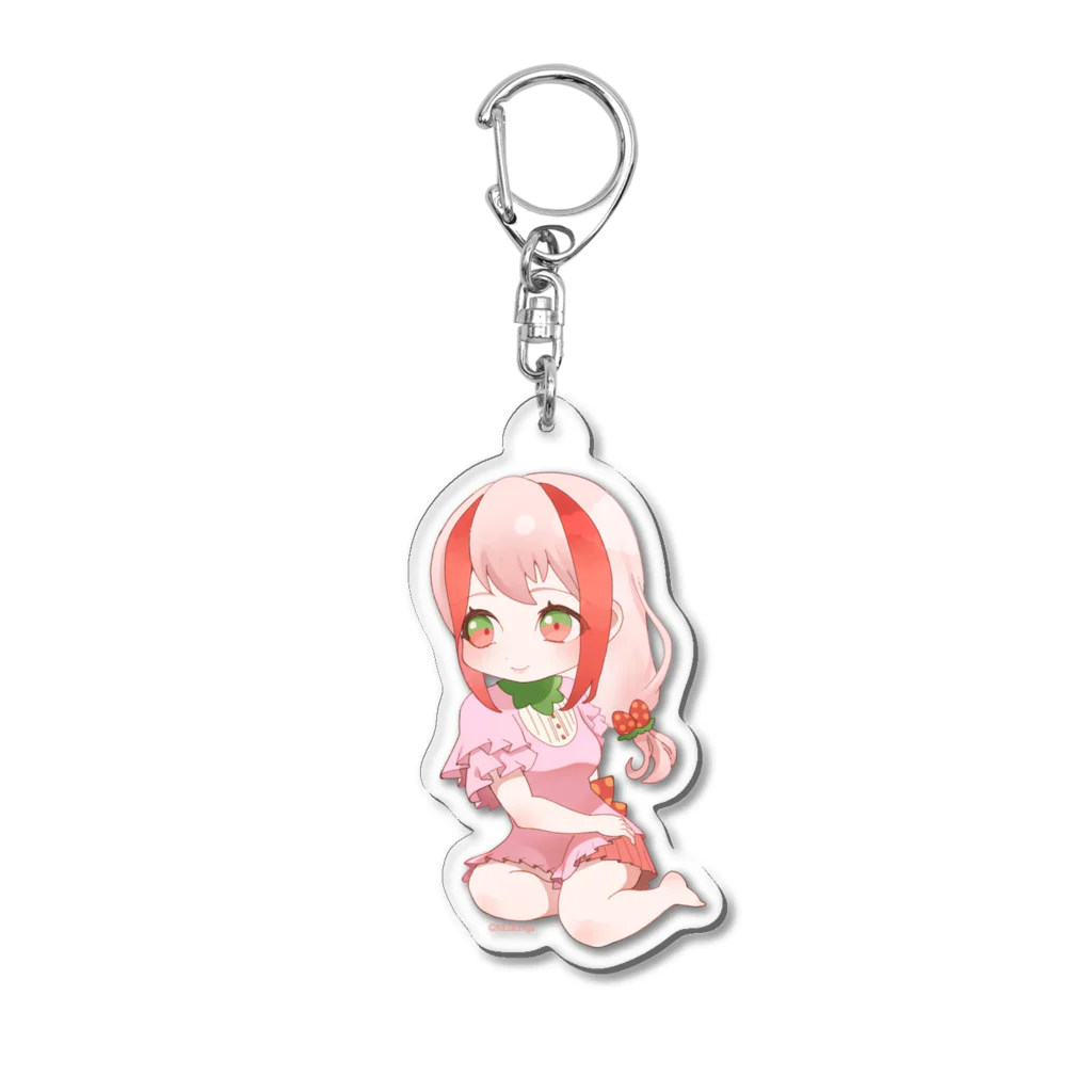 KICOCHIyaのミルキーベリーちゃん（おすわり） Acrylic Key Chain