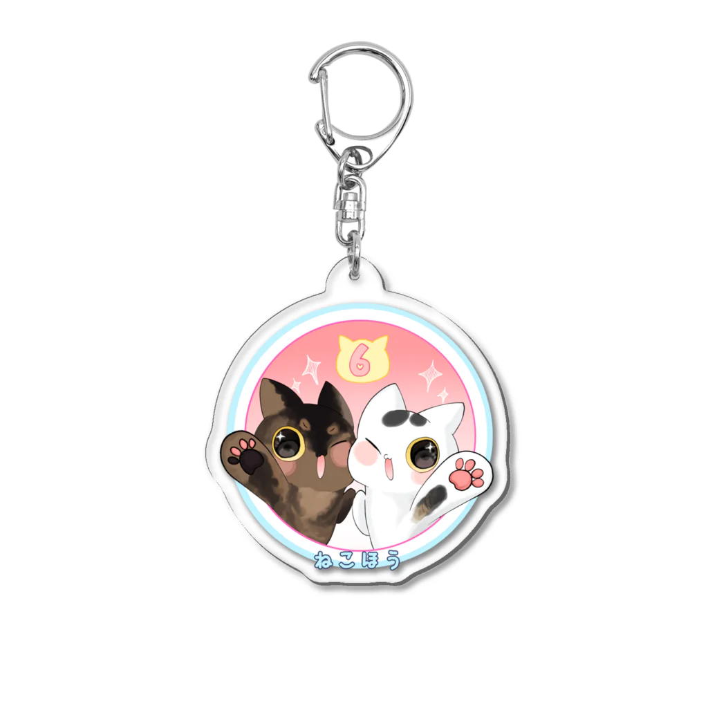 ねこほうチャンネル公式グッズのチロモモ6歳バースデイ Acrylic Key Chain