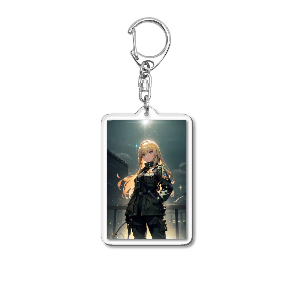 charles painterの バトリーナ(Battlina) Acrylic Key Chain