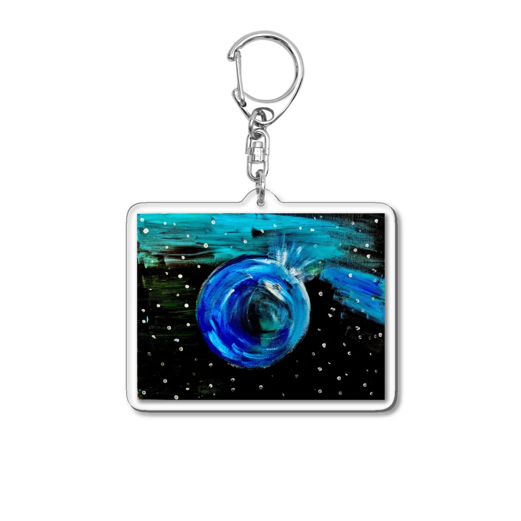 MiMiの絵日記のEarth Acrylic Key Chain