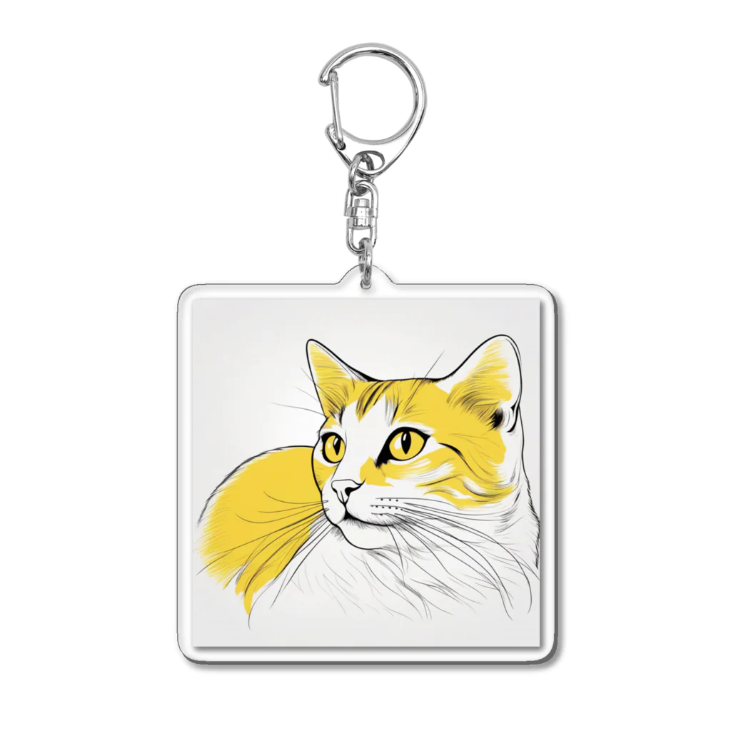 SerenDの猫スケッチ　たまにゃん Acrylic Key Chain