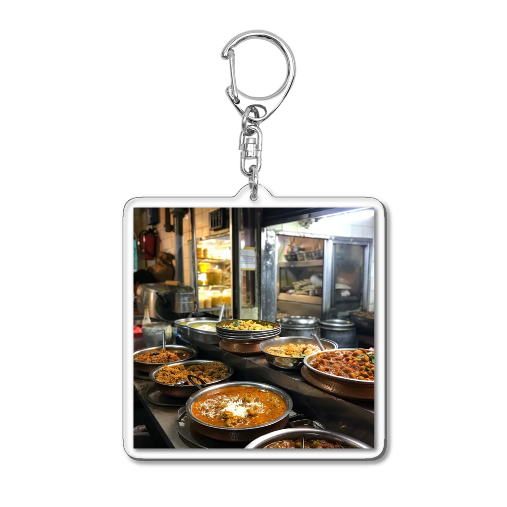 AQUAMETAVERSEのカレー屋店内の厨房風景　kouchan 1616 Acrylic Key Chain