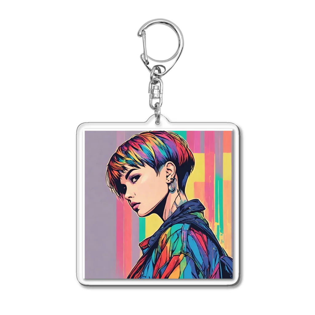 LGBTQ-のカラフル Acrylic Key Chain