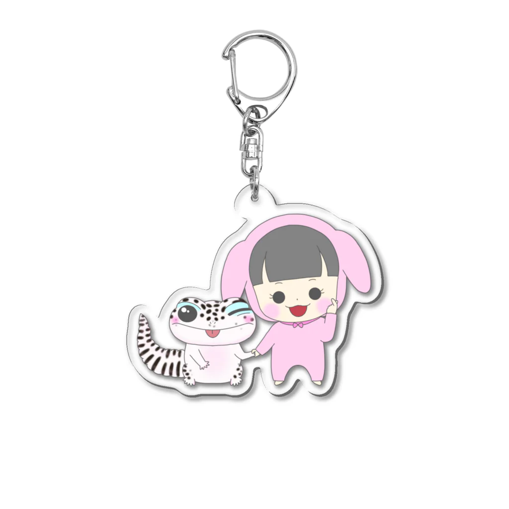 milkyway.77のアルラビちゃんとレオパ Acrylic Key Chain