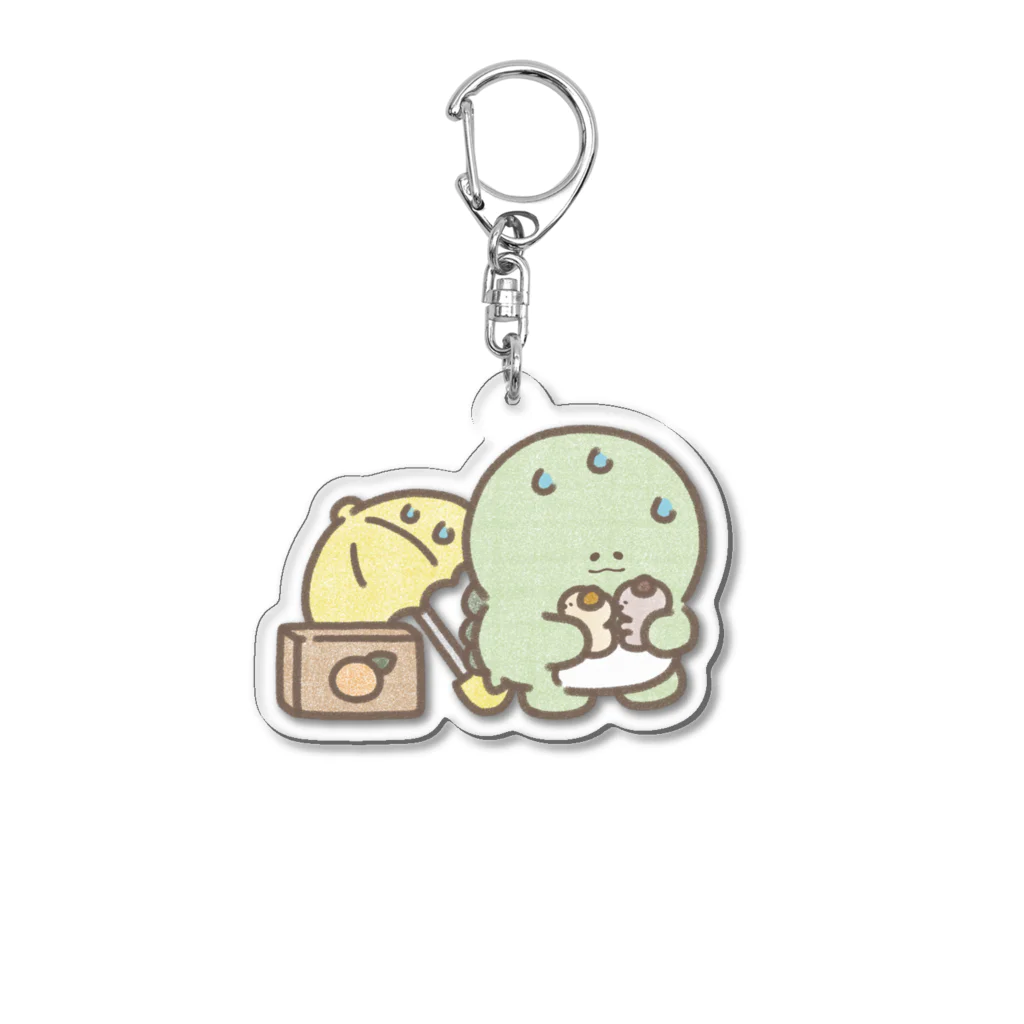 ちますけの怪獣とまるぽての出会い Acrylic Key Chain