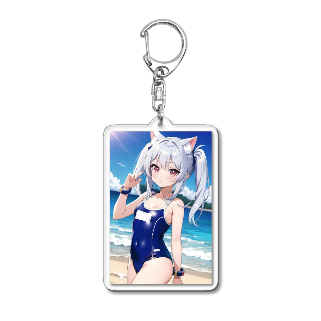 魔法猫少女ルナの魔法猫少女ルナ 水着03 小学生 Acrylic Key Chain