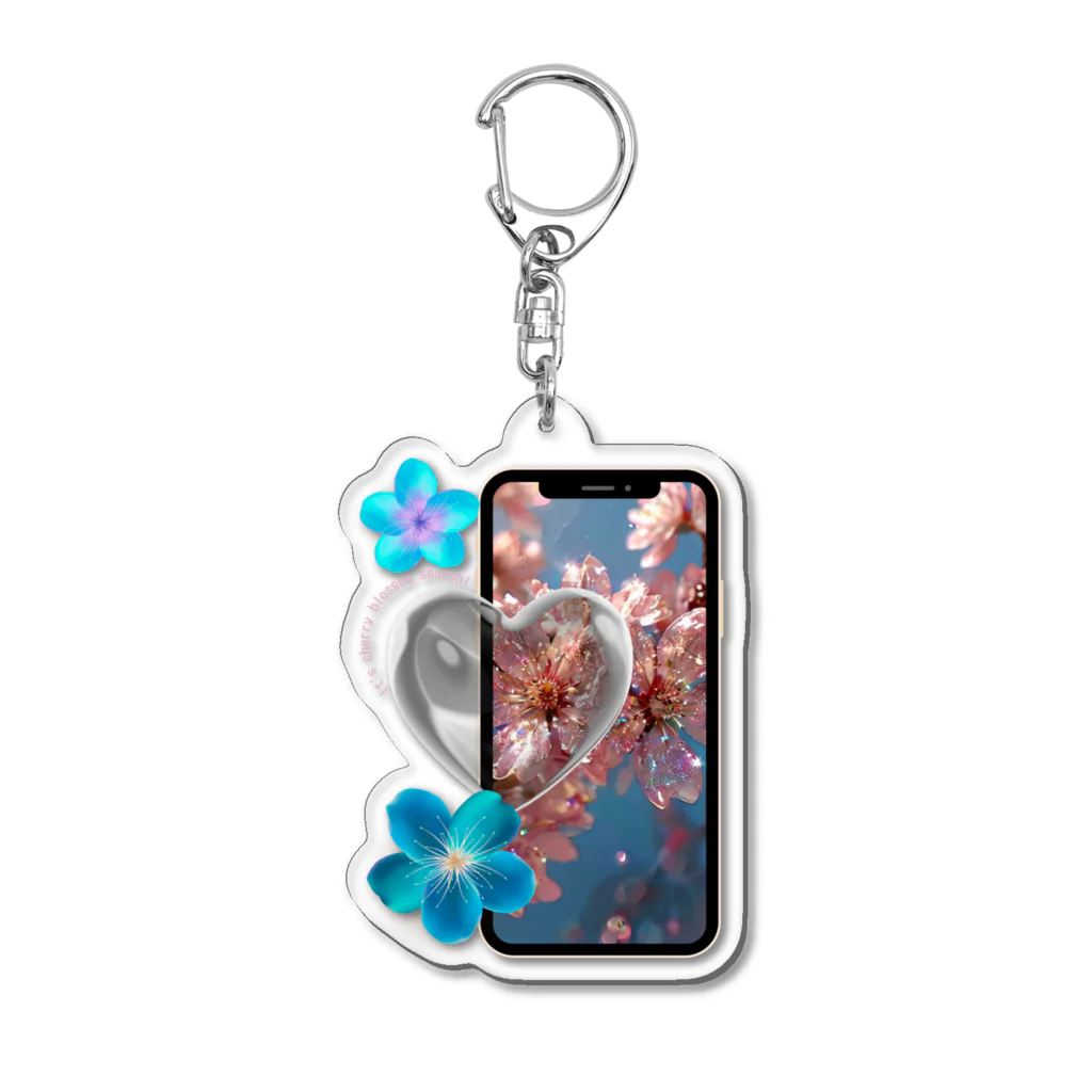 Mellow-Skyの色々「え？」なキラキラ桜 Acrylic Key Chain