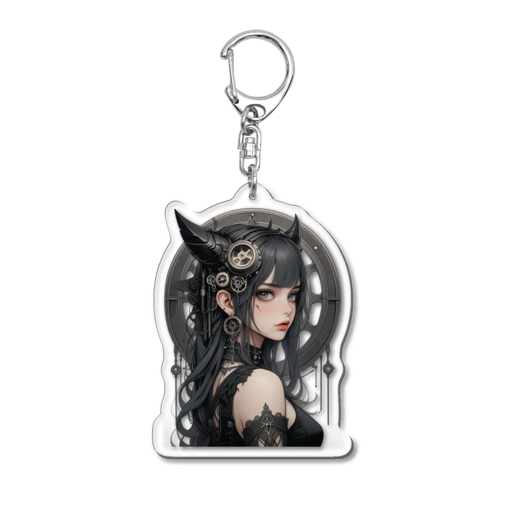 PiNK+18COMiCSのSTeAMPuNK+GOTHiCGiRL_00002 Acrylic Key Chain