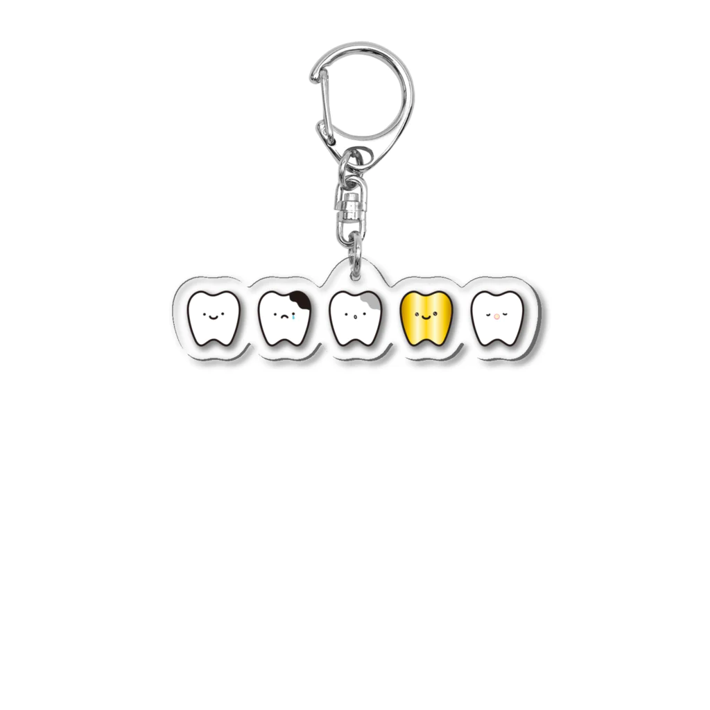 めんめんめんだこ屋のゆかいな歯たち Acrylic Key Chain