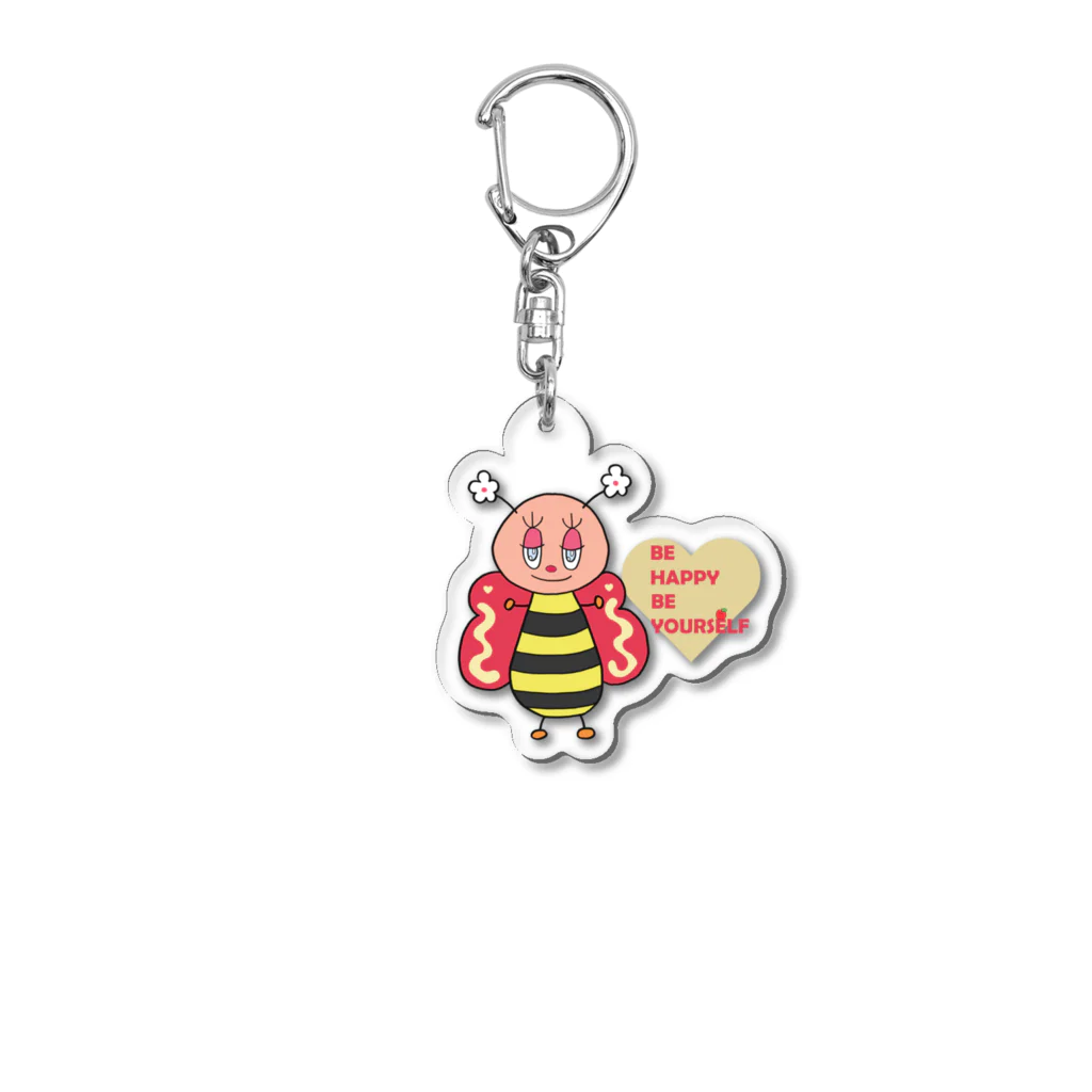 ぽてこのHAPPY BEE Acrylic Key Chain