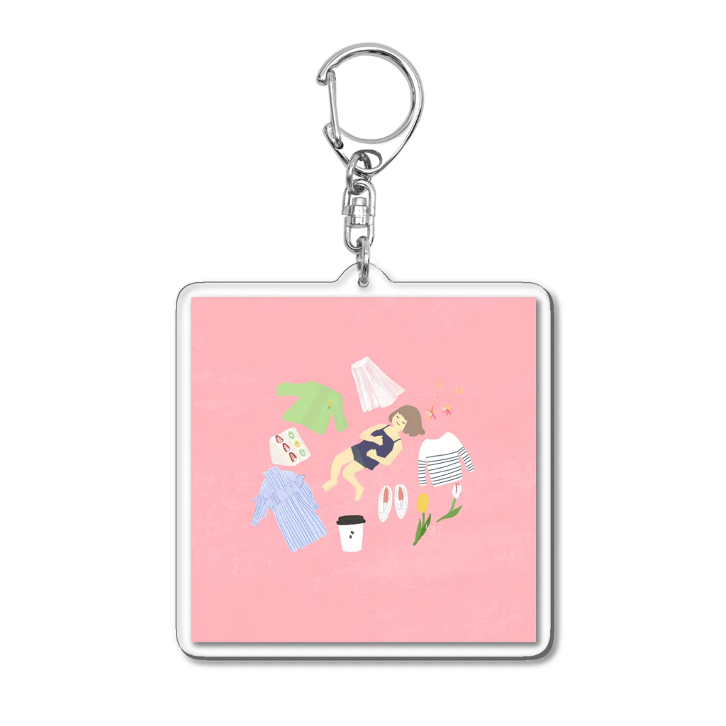 とりやまいろいろグッズの春の音がする Acrylic Key Chain