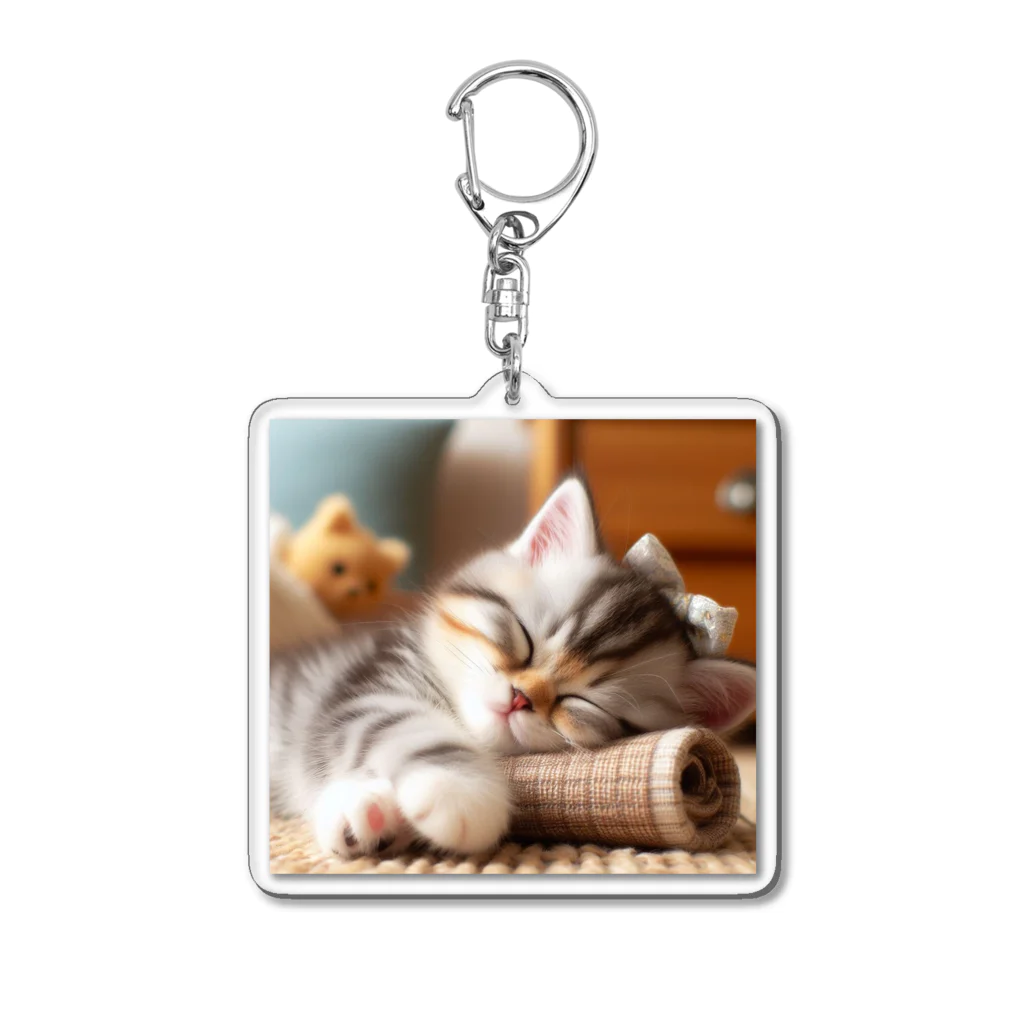 終わらない夢🌈の眠るにゃんこ😺zzz Acrylic Key Chain