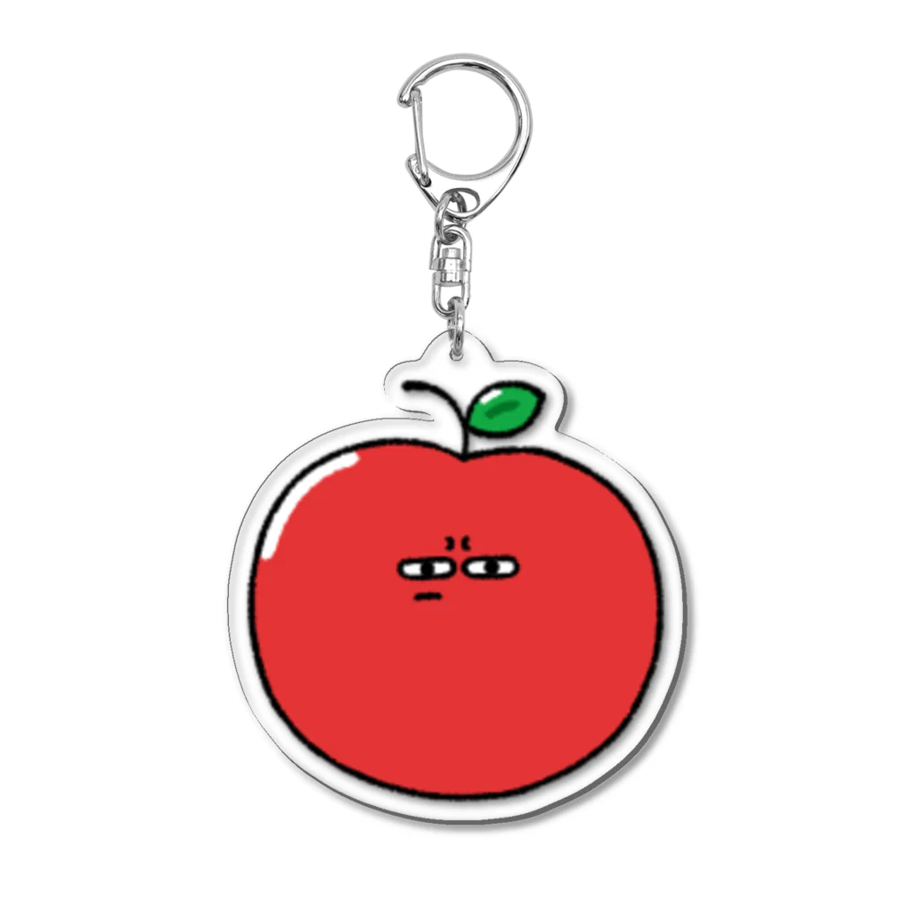 きゅうのしかめっつらのリンゴ Acrylic Key Chain