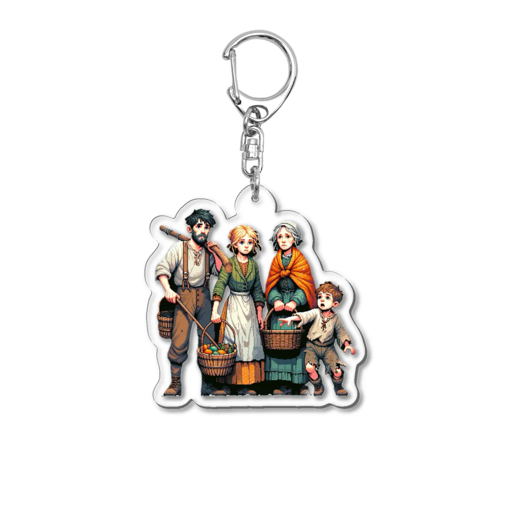 Pixel Art Goodsの村人（pixel art） Acrylic Key Chain