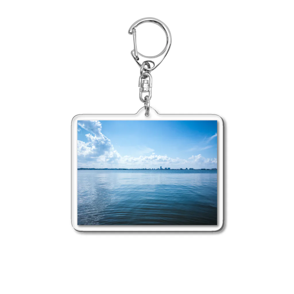 タビサキ写真館の湖上都市遠景 Acrylic Key Chain