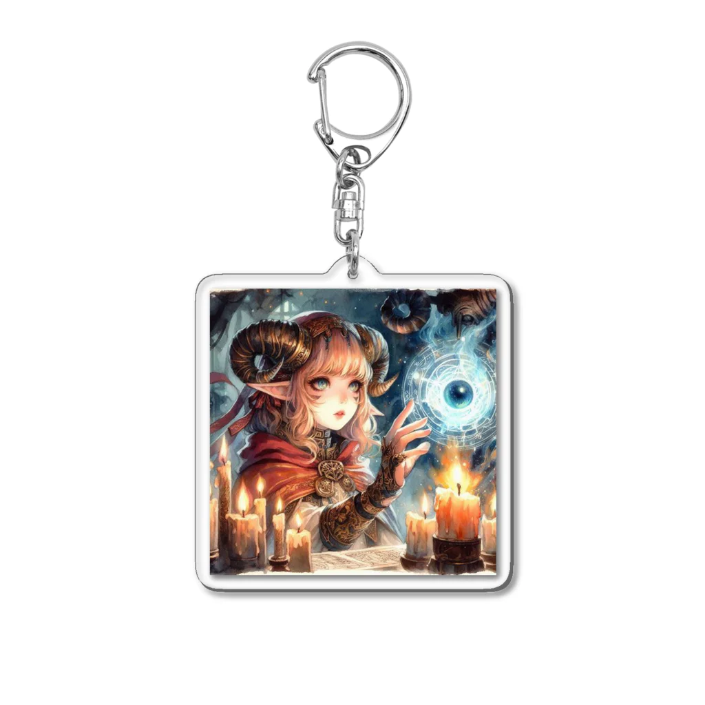 chimomo2024の魔法使いの女の子 Acrylic Key Chain