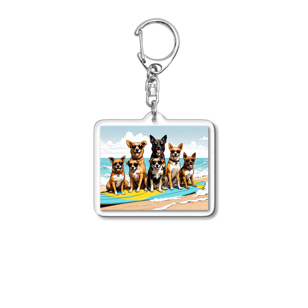 studio eizoのおれたち波乗り犬サーファー🏄 Acrylic Key Chain