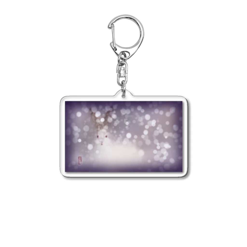 amam000nの雪うさぎ Acrylic Key Chain