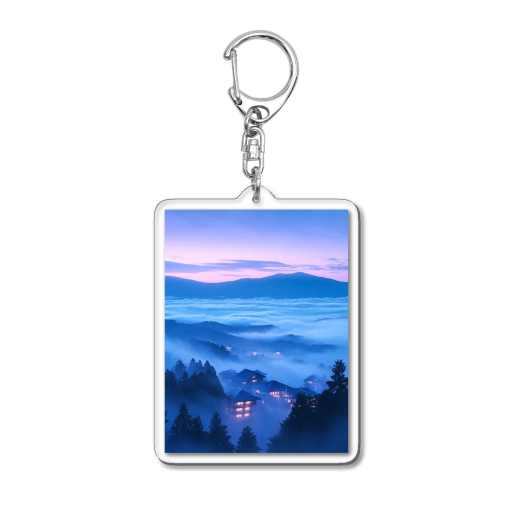 AQUAMETAVERSEの雲海とホテル街の灯　ラフルール　1859 Acrylic Key Chain