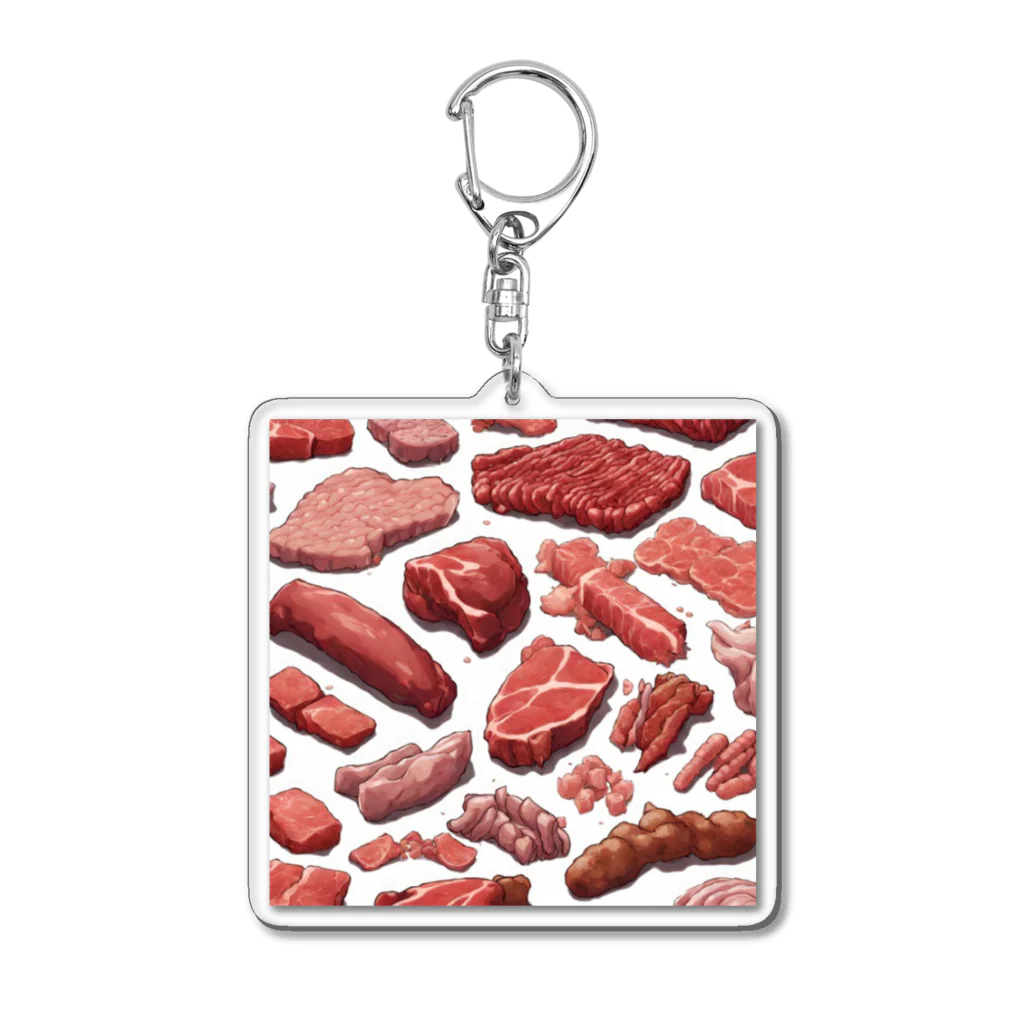 Haluuushopのmeats of meats Acrylic Key Chain