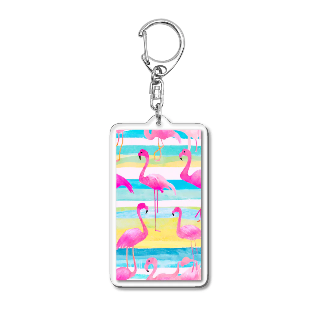 二十三年五月二十八日からのフラミンゴ Acrylic Key Chain