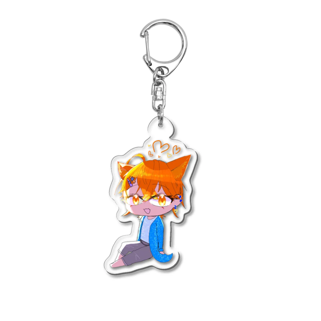 ゆきという人の気まぐれのオリキャラの猫島くん Acrylic Key Chain