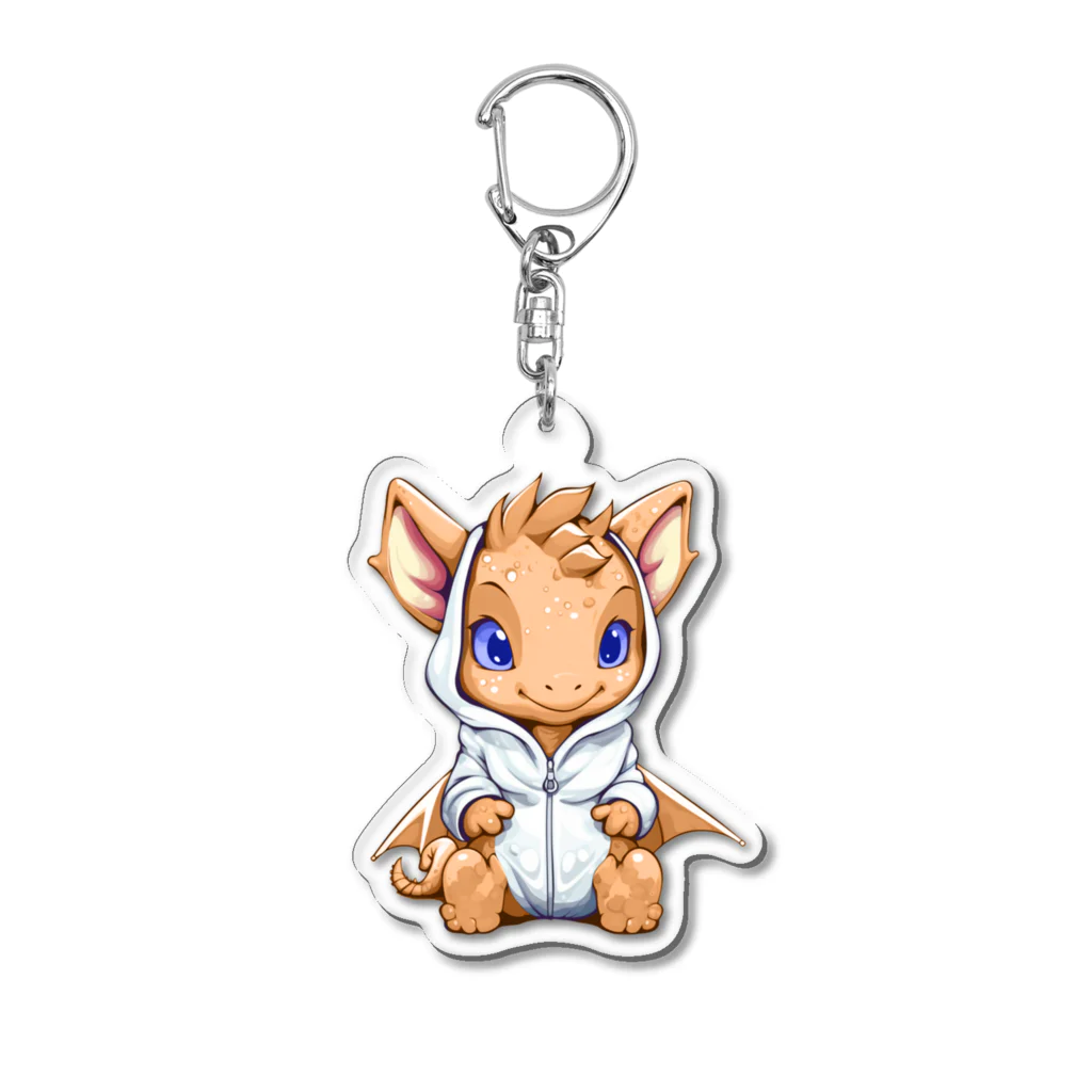 Vasetti_pressのオレンジドラゴン Acrylic Key Chain