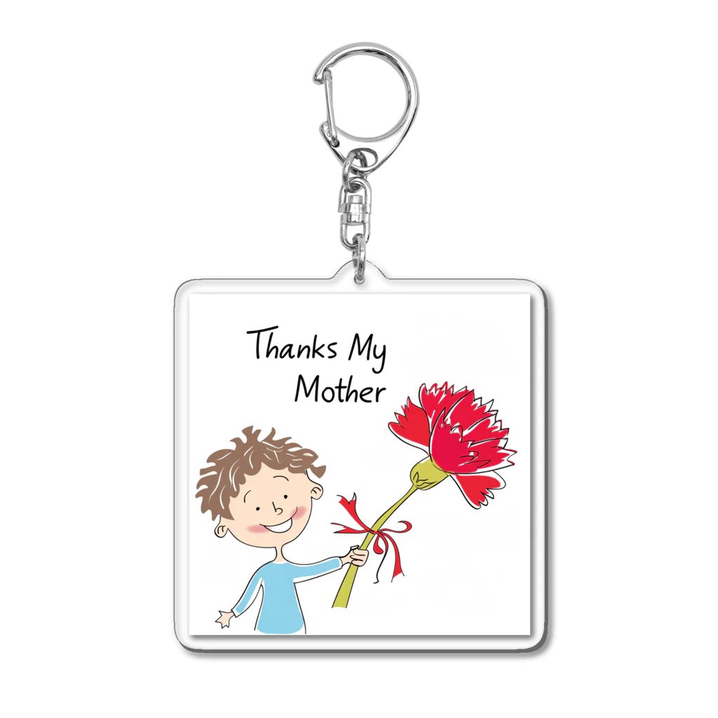 やさしい時間のThanks My Mother Acrylic Key Chain