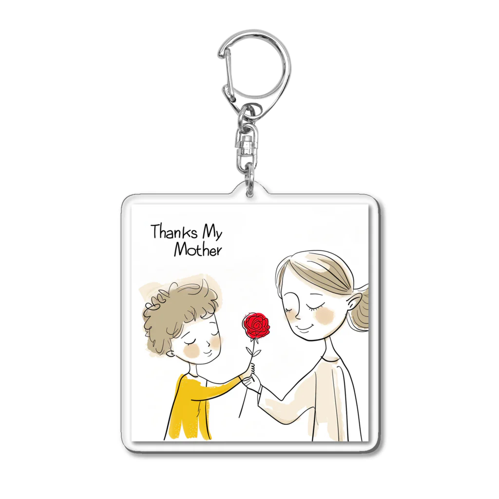 やさしい時間のThanks My Mother Acrylic Key Chain