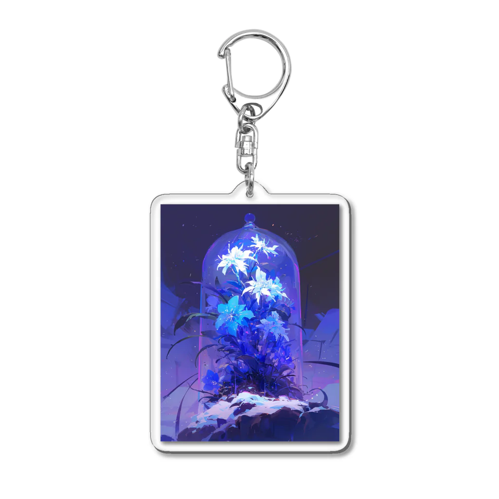 AQUAMETAVERSEのブリザードフラワーをガラスドームの中へ　ラフルール　1859 Acrylic Key Chain