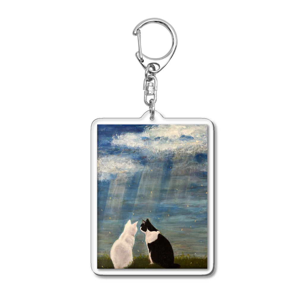 絵描き ひろみるん♪ オリジナル アートグッズSHOPのいつも一緒に〜天使の梯子〜 Acrylic Key Chain