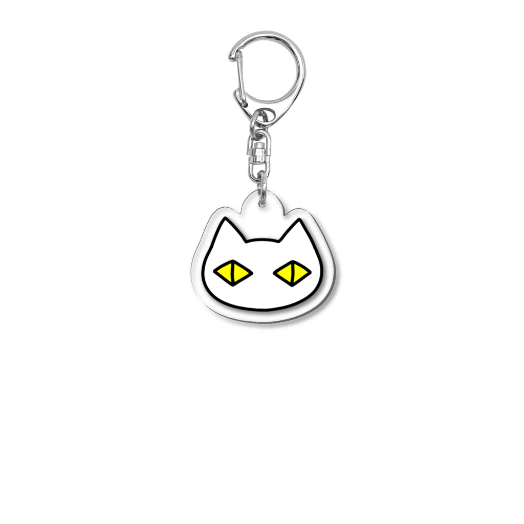 F2 Cat Design Shopの黒猫ボディーガード まもられているほう 002 Acrylic Key Chain