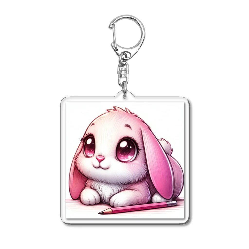 canneleのピンクウサギ Acrylic Key Chain