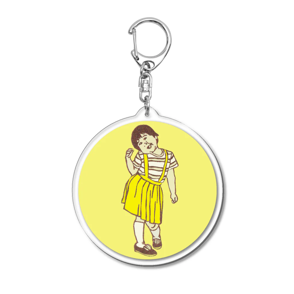 Y-C-PRINT-S-SHOPのポージング・ガール・キーホルダー Acrylic Key Chain